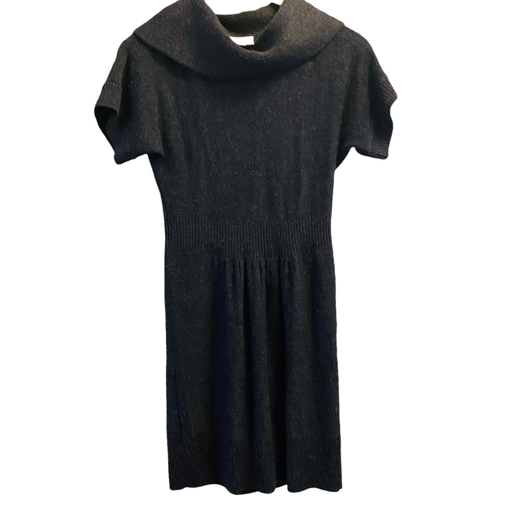 LOFT Grey Merino Wool Sweater Cowl Neck Dress